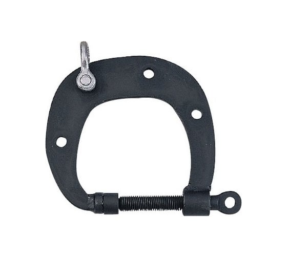 Изображение товара Зажим для кузовных работ - С-образная струбцина с рым-кольцом и 4 тяговыми отверстиями, зев до 150мм FORCE 62508