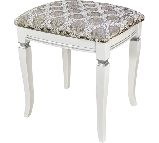 Изображение товара Банкетка Мебелик Васко В 106Н белый/серебро, Маркус серебро 8150