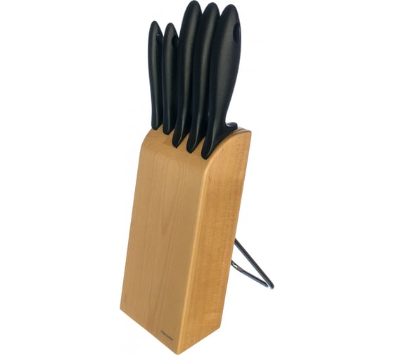 Изображение товара Набор из 5 ножей в блоке Fiskars Essential 1023782