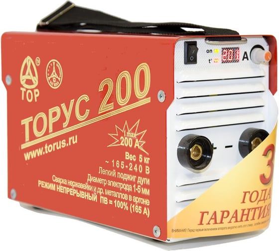 Изображение товара Сварочный инвертор 200 НАКС + комплект проводов Торус 95566025