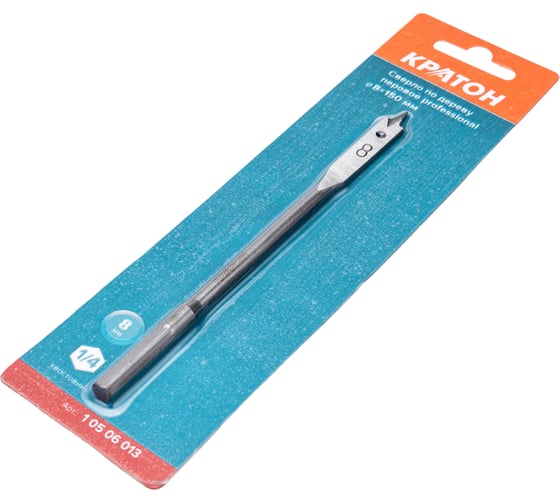Изображение товара Сверло по дереву перовое PROFESSIONAL (8х150 мм) Кратон 1 05 06 013