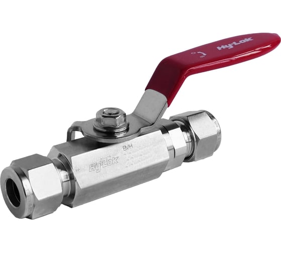 Изображение товара Шаровой кран Hy-Lok 110 серии из нержавеющей стали SS 316, 15мм - 15мм уплотнение peek BV-H-15M-PK
