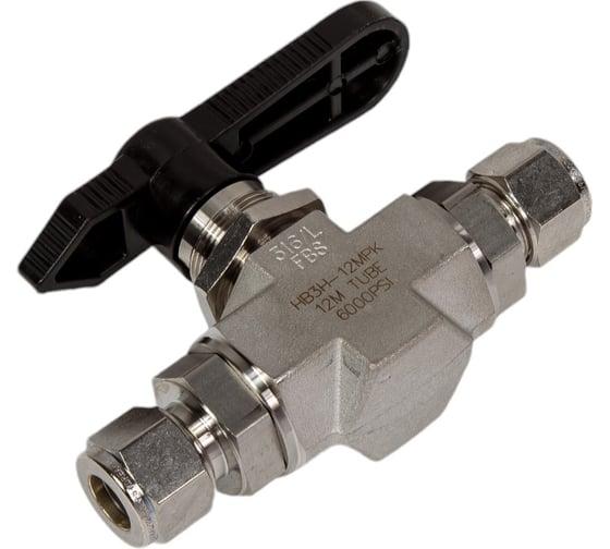 Изображение товара Шаровой кран Hy-Lok 102 серии, проходной, 12мм - 12мм HB3-H-12M-PK