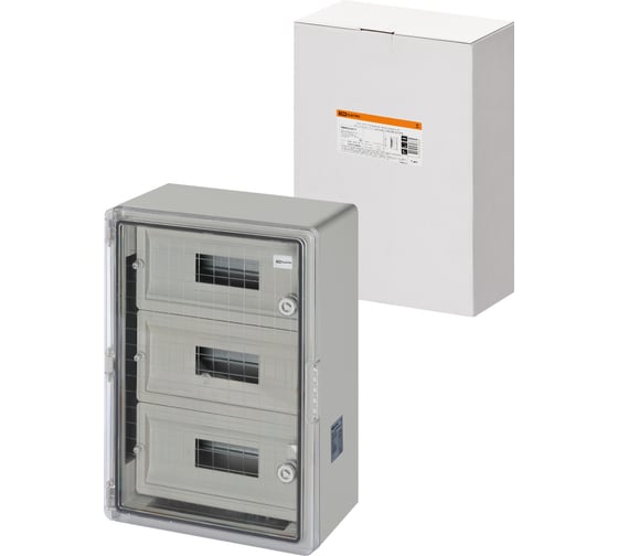 Изображение товара Бокс TDM ELECTRIC ЩРН-П-36 модулей, прозрачная крышка, ABS, IP65, от -45 до +75 С, навесной, (350x500x190) SQ0933-0217
