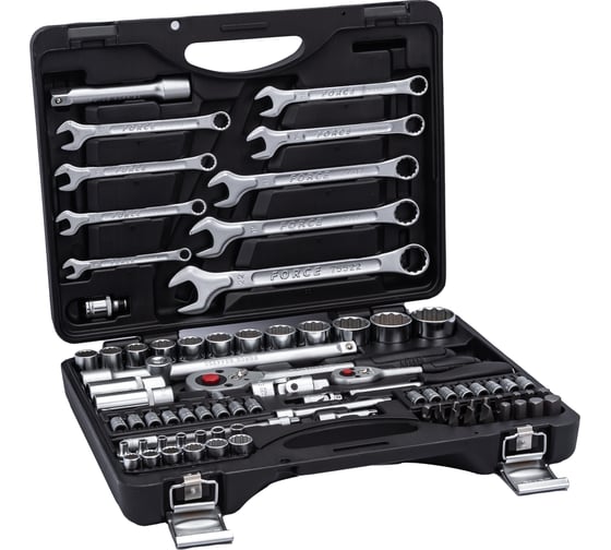 Изображение товара Набор инструментов FORCE 82 предмета 12 гранные головки 1/4, 1/2 4821R-9