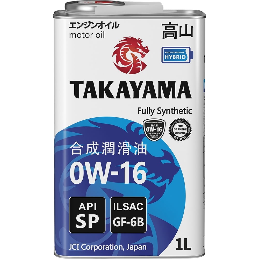 Моторное масло TAKAYAMA 605142 sae 0w-16, ilsac gf-6b, api sp, 1 л - фото 1