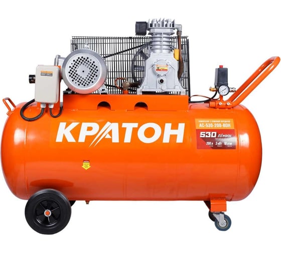 Изображение товара Масляный компрессор с ременным приводом Кратон AC-530-200-BDH 3 01 01 043