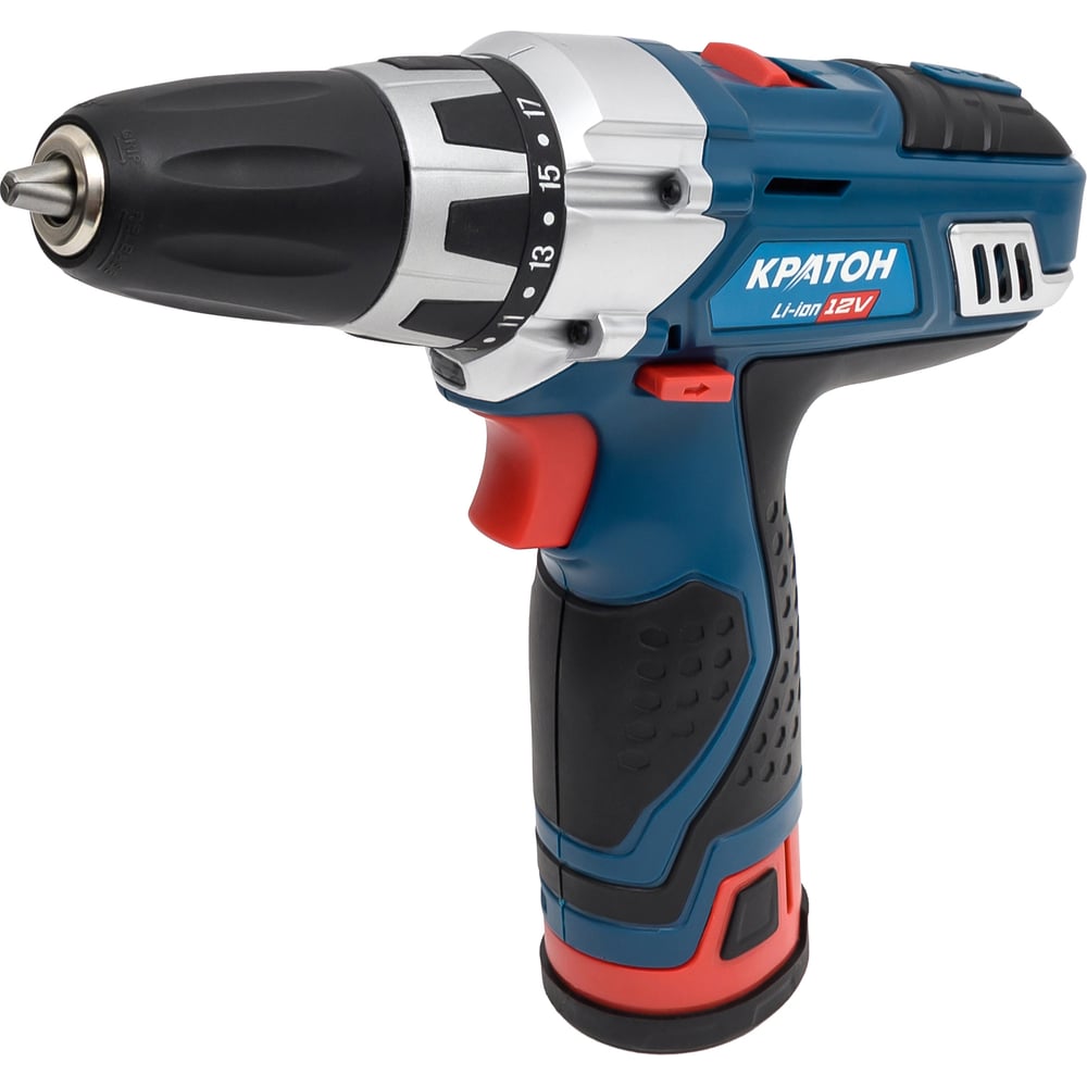 Изображение товара Аккумуляторная дрель-шуруповерт Кратон CDL-12-2-H 12V быстрозажимной двухскоростной