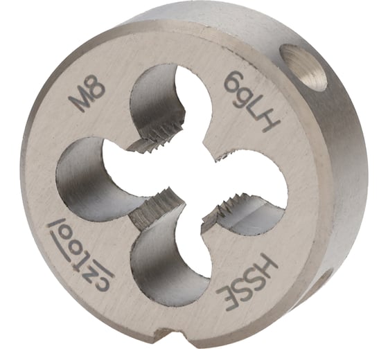 Изображение товара Плашка Bucovice Tools левая М8 шаг 1.25мм HSSE-VA 25x9мм  291080