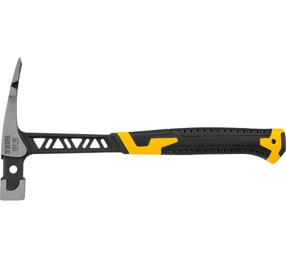 Изображение товара Цельнокованый молоток каменщика Denzel 680 г, двухкомпонентная обрезиненная рукоятка 10633