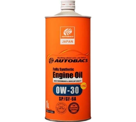 Изображение товара Моторное масло AUTOBACS  0w-30 engine oil api sp ilsac gf-6a synthetic, 1 л A00032233