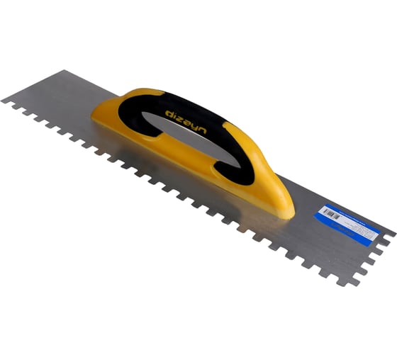 Изображение товара Зубчатая гладилка DIZAYNTOOLS 120x500 мм, зуб 8x8 мм, пластиковая ручка 337