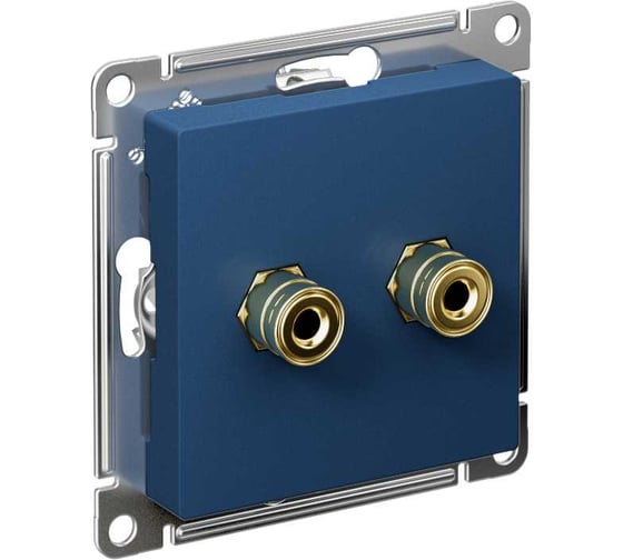 Изображение товара 2-местная аудиорозетка Systeme Electric Atlasdesign аквамарин ATN001187