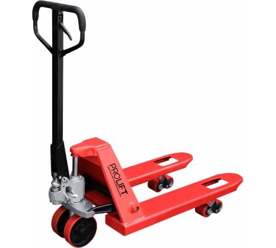 Изображение товара Гидравлическая тележка PROLIFT AC 25, грузоподъемность 2500 кг, колеса полиуретан, вилы 800x550 мм AC 25 L800