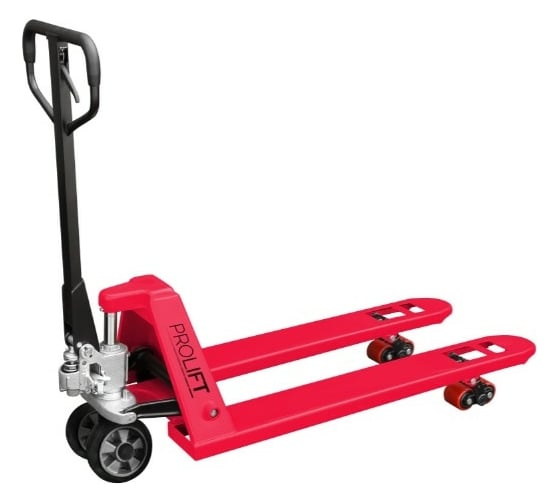 Изображение товара Гидравлическая тележка PROLIFT грузоподъемность 2500 кг, колеса резина, вилы 1150x550 мм AC 25