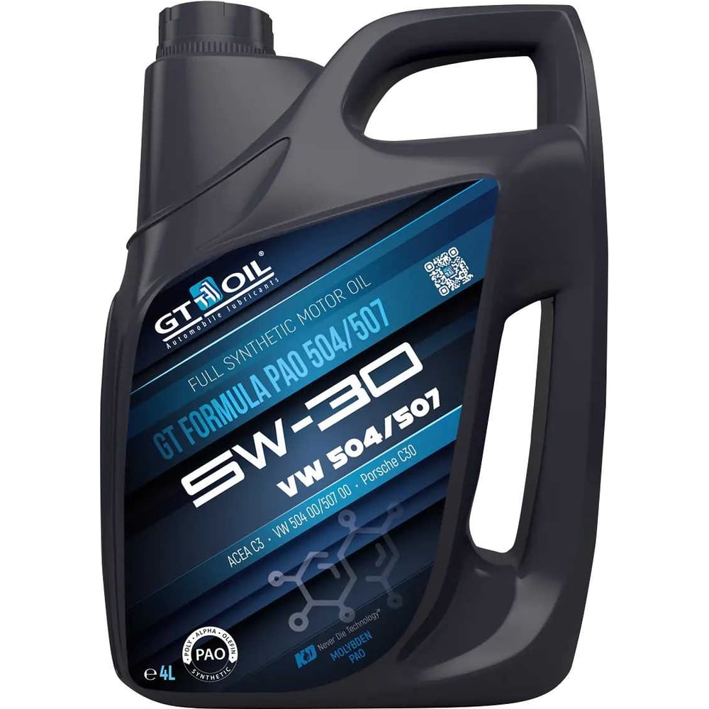 GT OIL GT Formula PAO 504/507, SAE 5W-30, API SN