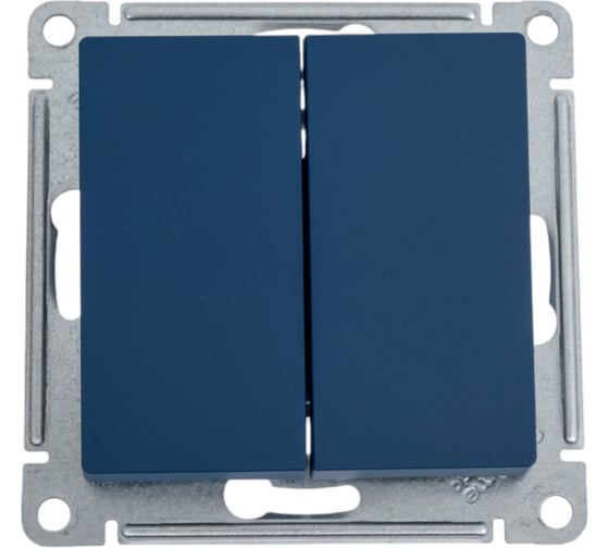 Изображение товара 2-клавишный выключатель Systeme Electric Atlasdesign аквамарин сх.1, 10ах ATN001151