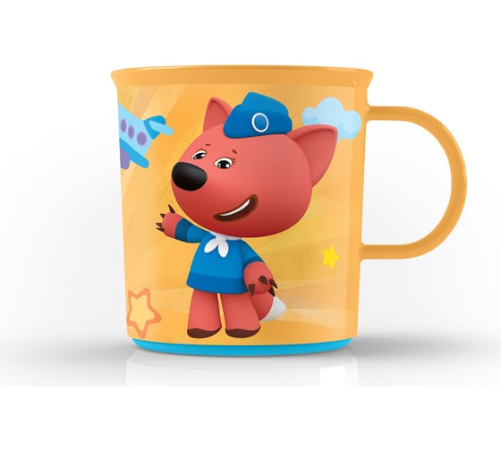 Изображение товара Детская кружка Пластишка с декором ми-ми-мишки и нескользящим дном, 200 мл, оранжевый 431327808