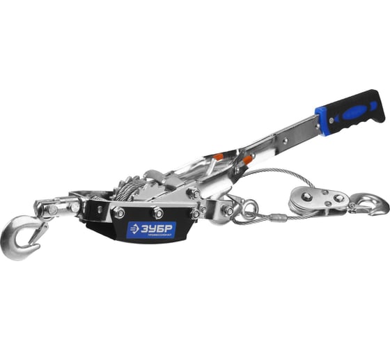 Изображение товара Ручная рычажная лебедка Зубр ПРОФЕССИОНАЛ тросовая 4 т 3 м в сумке 43105-4-K
