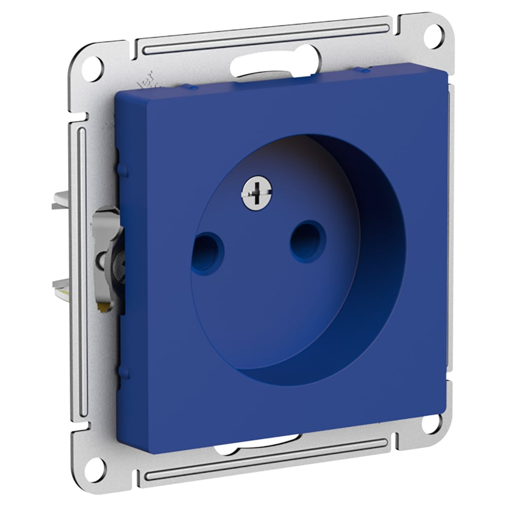 Изображение товара Розетка Systeme Electric Atlasdesign аквамарин без заземления 16А