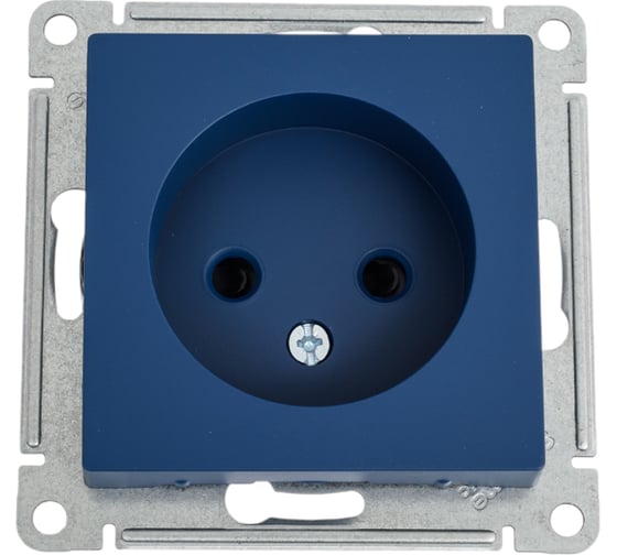 Изображение товара Розетка Systeme Electric Atlasdesign аквамарин без заземления со шторками, 16а ATN001149