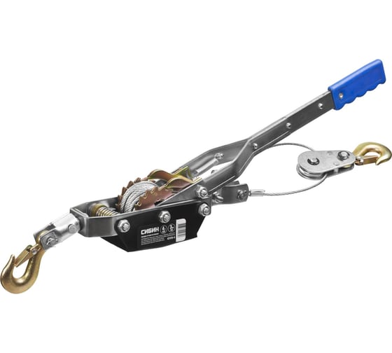 Изображение товара Ручная рычажная лебедка СИБИН тросовая 4т 3м 43125-4