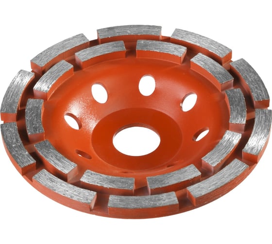 Изображение товара Чашка алмазная шлифовальная по бетону двухрядная, ЗУБР 125мм 33376-125