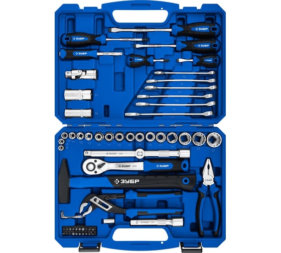 Изображение товара Универсальный набор инструмента ЗУБР Универсал-63 63 предмета 27670-H58_z01