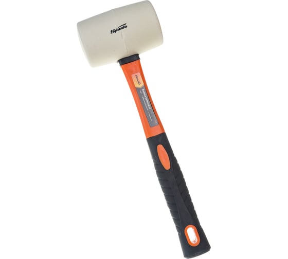 Изображение товара Резиновая киянка SPARTA 680 г, белая резина, фибергласовая рукоятка 11130