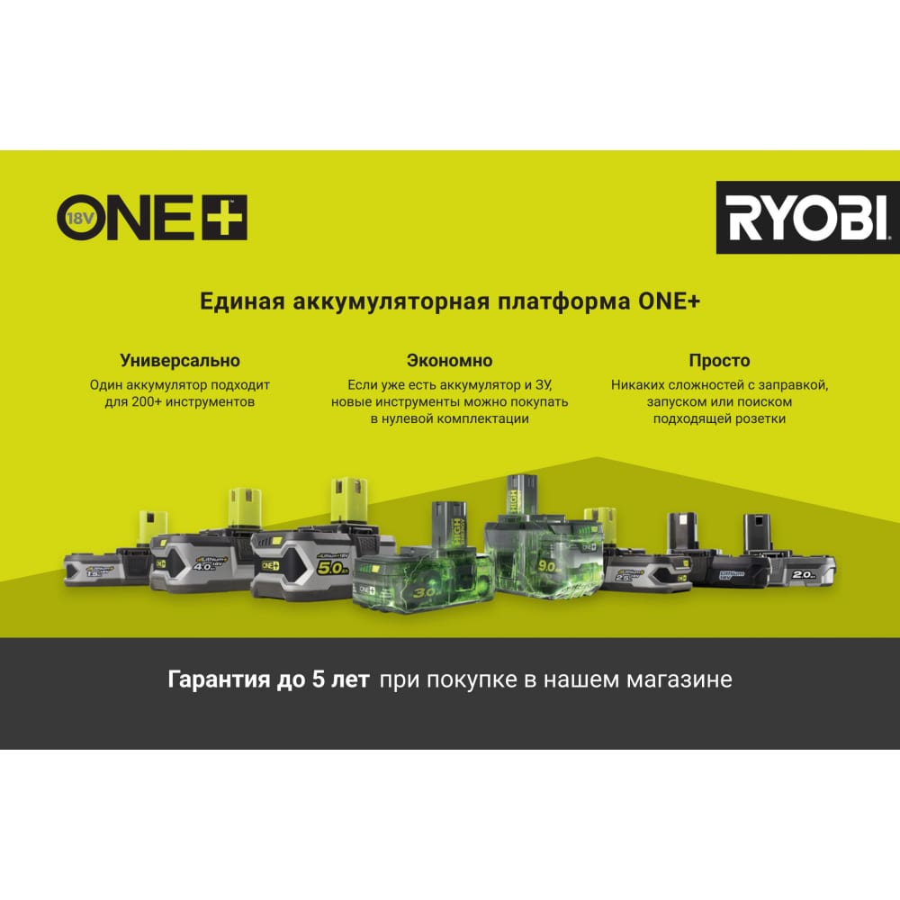 фото Аккумуляторная цепная пила ryobi