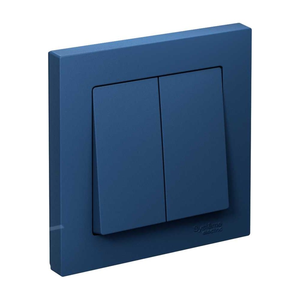 Изображение товара 2-клавишный выключатель Systeme Electric Atlasdesign аквамарин