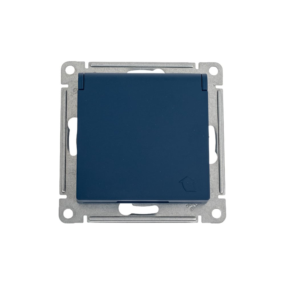 Изображение товара Розетка Systeme Electric Atlasdesign аквамарин 16А с заземлением и крышкой