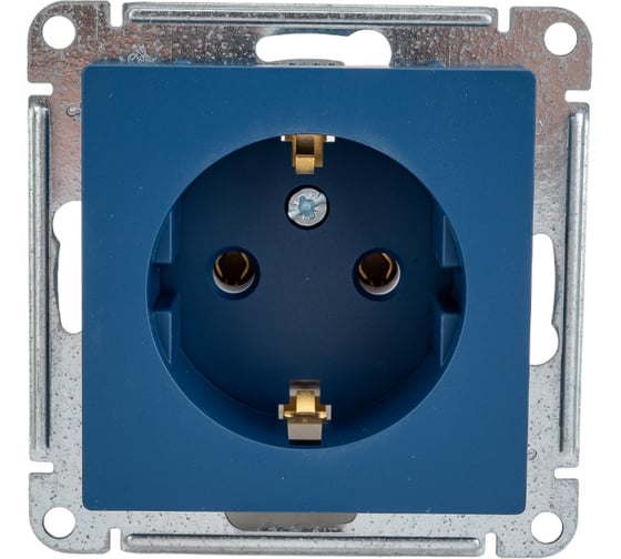 Изображение товара Розетка Systeme Electric Atlasdesign аквамарин с заземлением, 16а ATN001143