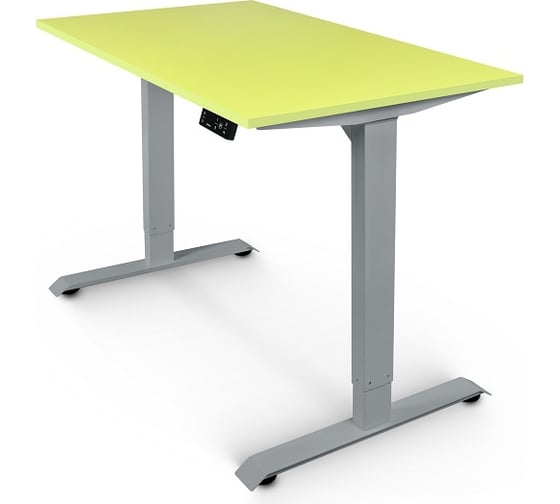 Изображение товара Письменный, компьютерный стол для работы сидя и стоя StolStoya BAZALT серый, регулируемый, с электроприводом, столешница лдсп свежий лайм 125x75 SE222SZ12575
