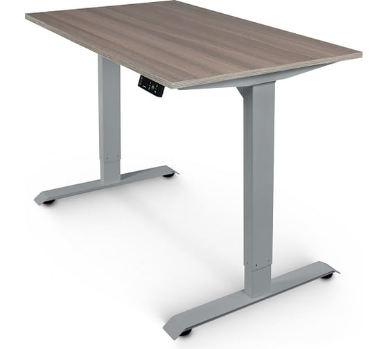 Изображение товара Письменный, компьютерный стол для работы сидя и стоя StolStoya BAZALT серый, регулируемый, с электроприводом, столешница лдсп орех сопрано 145x80 SE222SOS14580