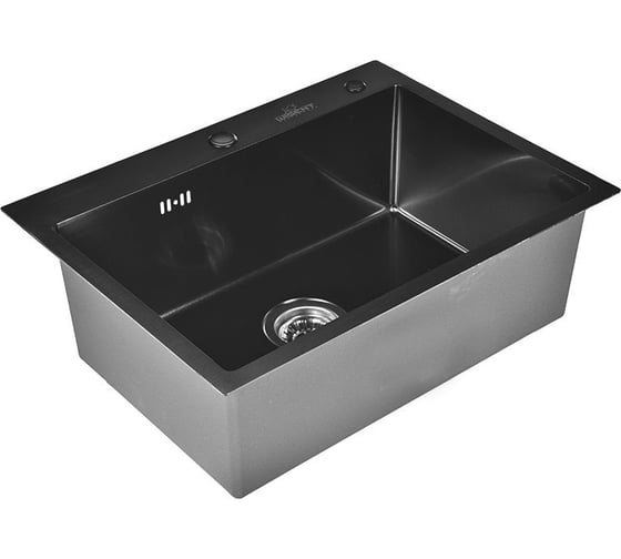 Изображение товара Кухонная мойка из нержавеющей стали WISENT ws36050b с pvd покрытием (60x50 см) WS36050B/WGER019B