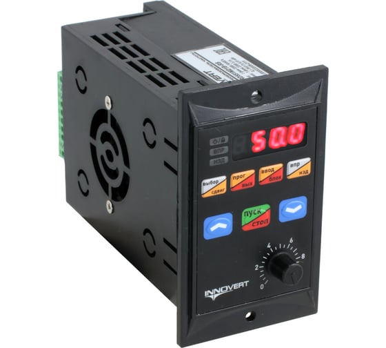 Изображение товара Преобразователь INNOVERT выходной ток 1.6 А 0,25 кВт вх: 1ф x 220В / вых: 3ф х 220В IRD251M21B
