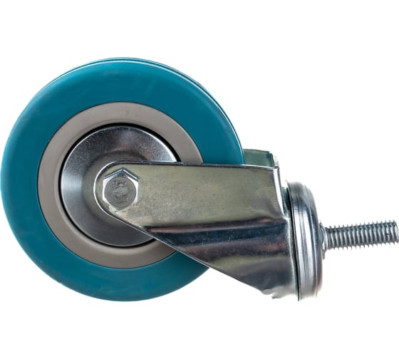 Изображение товара Колесо аппаратное поворотное с болтом Longway SCtg 42 Поворотная колесная опора с болтом сер. рез. (12/36)