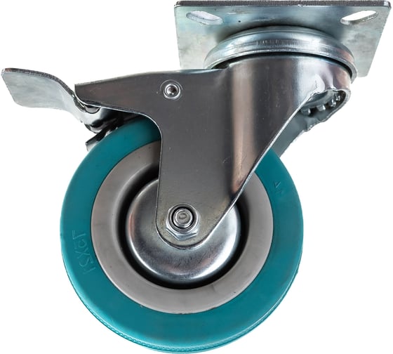 Изображение товара Колесо аппаратное поворотное с тормозом Longway SCgb 25 Поворотная колесная опора с торм. сер. рез. (120)