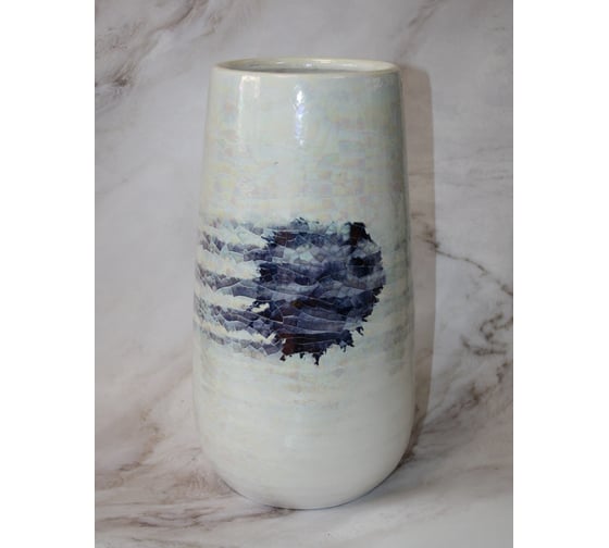 Изображение товара Ваза SCHEURICH Vase Icey керамика, d 19 см, h 35 см, белый океан 068366