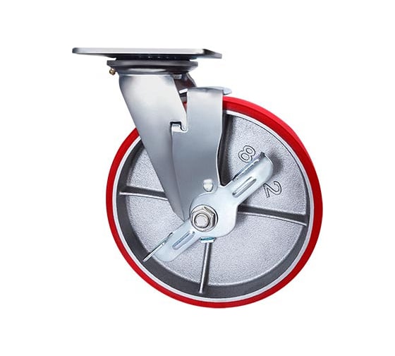 Изображение товара Колесо большегрузное полиуретановое поворотное с тормозом Longway SCPB80