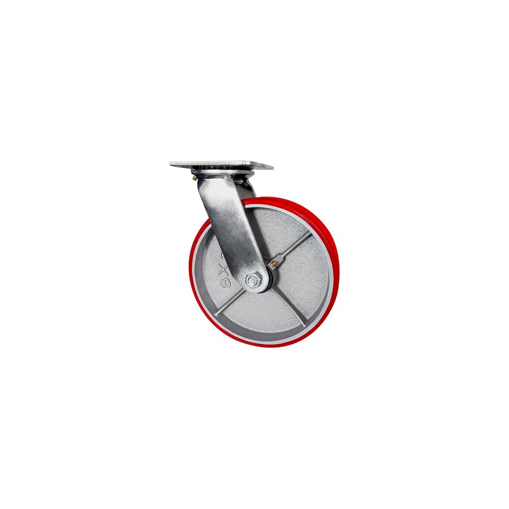 Большегрузное полиуретановое поворотное колесо Longway колесо полиуретановое palisad 3 00 8 длина оси 90мм подшипник 20мм 68976