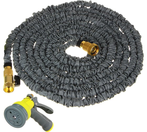 Изображение товара Растягивающийся поливочный шланг INBLOOM люкс 22 м, с пистолетом-распылителем 8 режимов 160-036