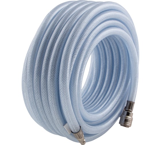 Изображение товара Шланг пневматический ПВХ армированный (10x16 мм; 15 м; 18 бар; быстросъем) STELS 57025