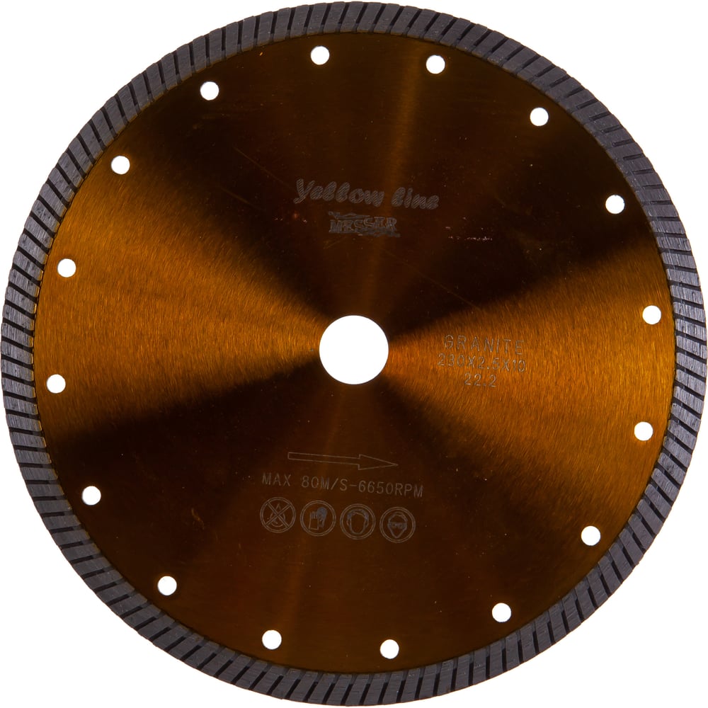 Турбо алмазный диск по граниту MESSER диск алмазный gross 115 × 22 2 мм турбо сегментный сухое резание