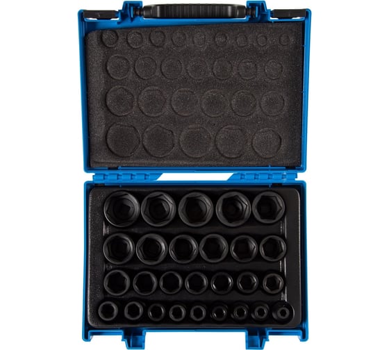 Изображение товара Набор ударных торцевых головок шестигранных 8-36 мм, 1/2"DR, 27 предметов KING TONY 4427MP