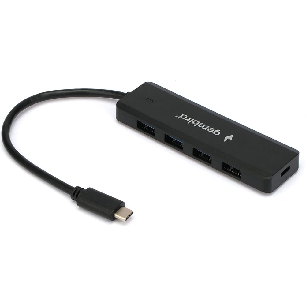Изображение товара Концентратор USB 3.0 Gembird 4 порта с кабелем Type-C и питанием, пассивный