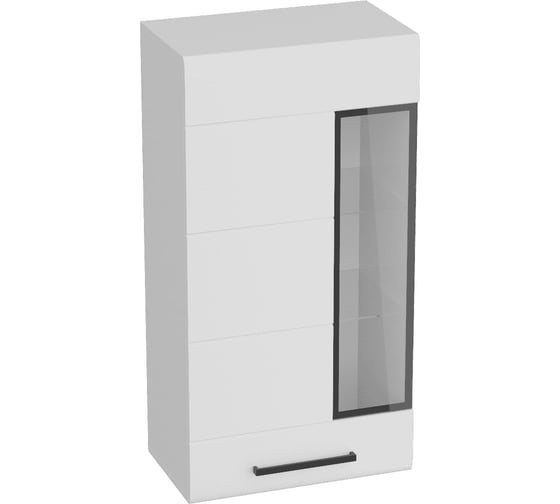 Изображение товара Шкаф-витрина Мебельград Кельн, белый аляска 7 715_1 7715_2