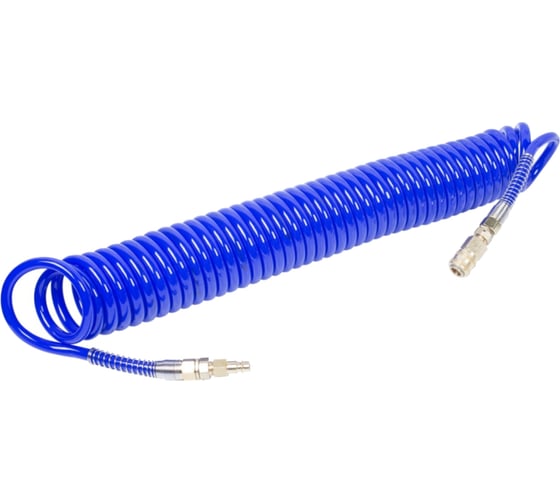 Изображение товара Шланг пневматический спиральный высокого давления (8х12 мм; 15 м; полиуретановый) МАСТАК 680-08115SQ