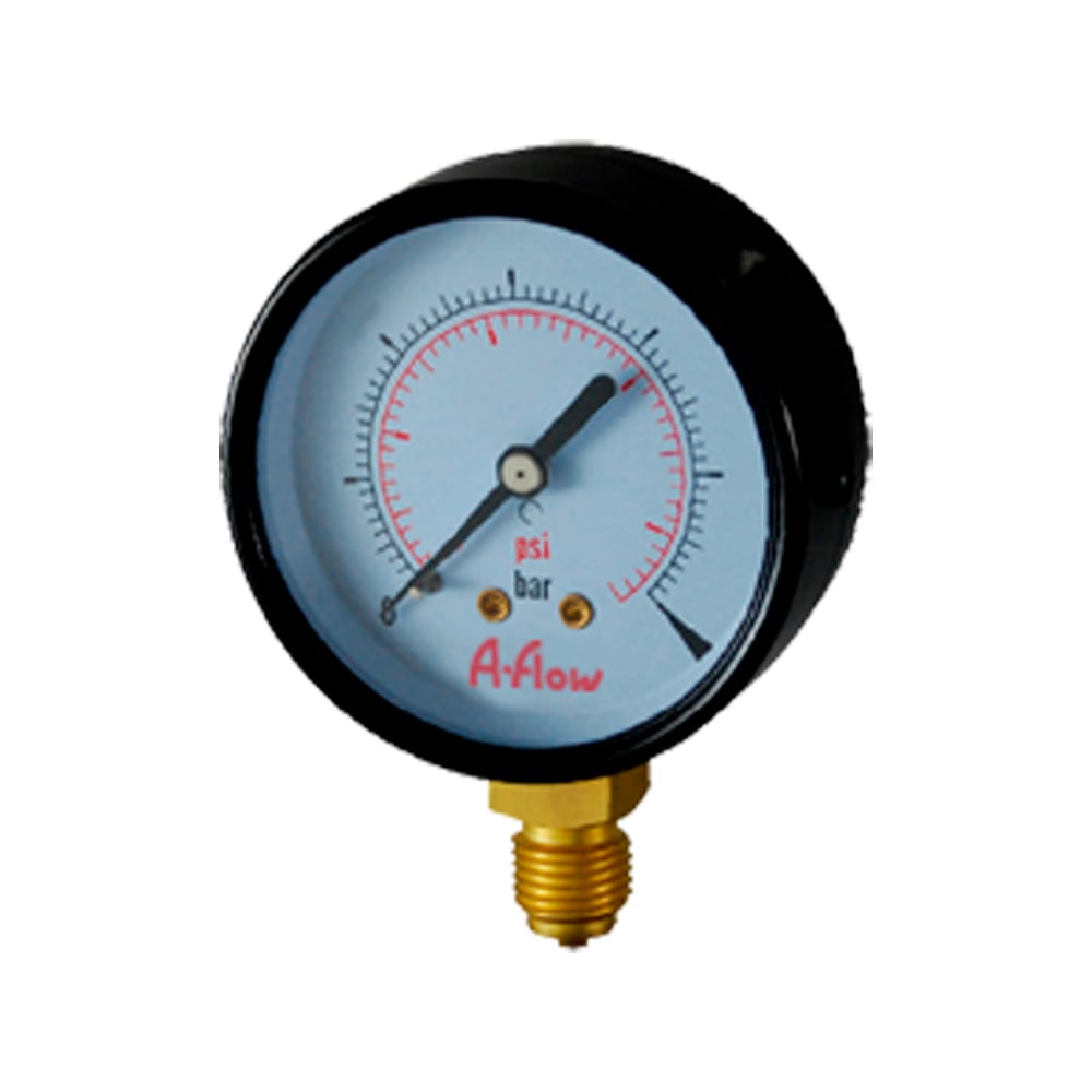 Изображение товара Манометр из углеродистой стали от 0 до 10 бар D63 мм NPT 1/4" A-Flow G10-C-4N-63A-10bar